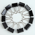 Black Metal 19 mm Small Paper Binder Clips